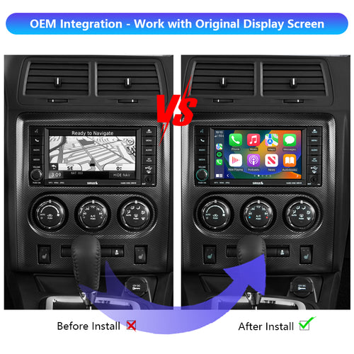 AutoMMI 2013 - 2014 Dodge Challenger Wireless Apple CarPlay Android Auto Decoder Module Interface Kit