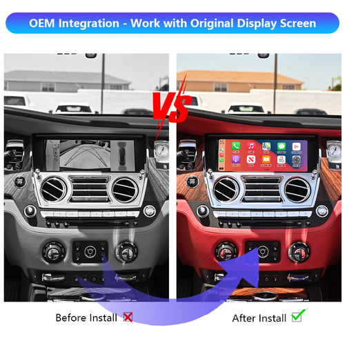 AutoMMI 2016-2018 Rolls-Royce Dawn upgrade Wireless Apple CarPlay Android Auto Decoder Module Interface Kit