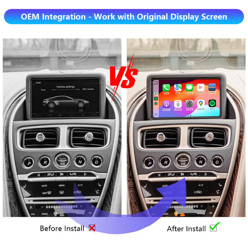 AutoMMI 2016 - 2025 Aston Martin DB11/DBS Wireless Apple CarPlay Android Auto Decoder Module Interface Kit