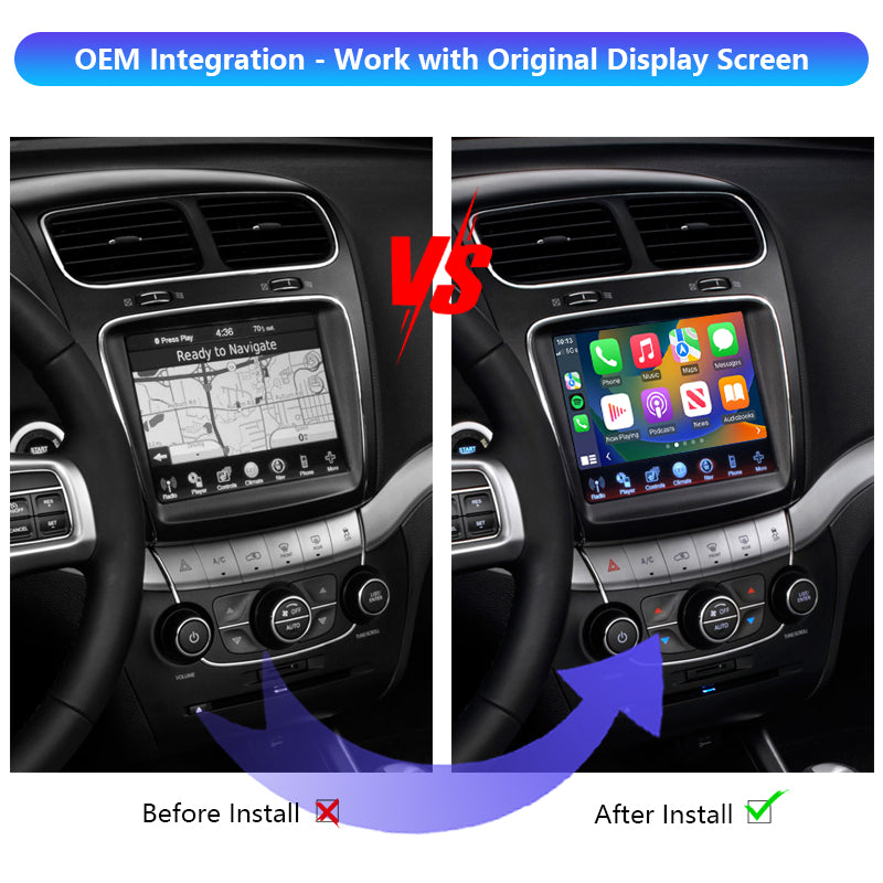 AutoMMI 2013 - 2016 Dodge Journey Wireless Apple CarPlay Android Auto Decoder Module Interface Kit