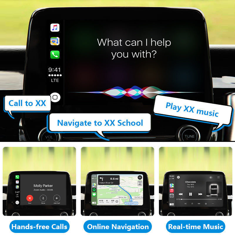 AutoMMI 2017-2019 Ford Explorer Escape Focus SYNC upgrade Wireless Apple CarPlay Android Auto Decoder Module Interface Kit