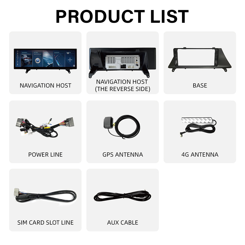 2008-2010 E70 BMW X5 10.25" /12.3"/14.9"Android Car Screen Wireless Apple CarPlay Android Auto Navigation Car DVD Player