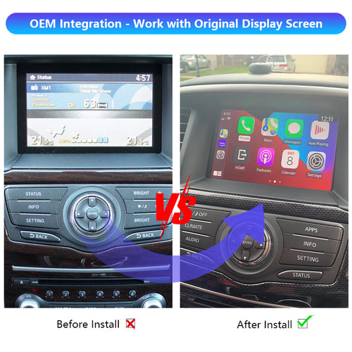 AutoMMI 2017-2019 Nissan Pathfinder upgrade Wireless Apple CarPlay Android Auto Decoder Module Interface Kit