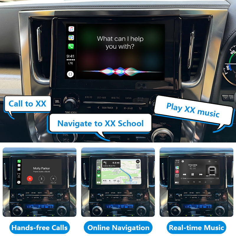 2008-2022 Toyota Alphard / Vellfire OEM head units wireless Apple CarPlay &amp; Android Auto Module integration kits