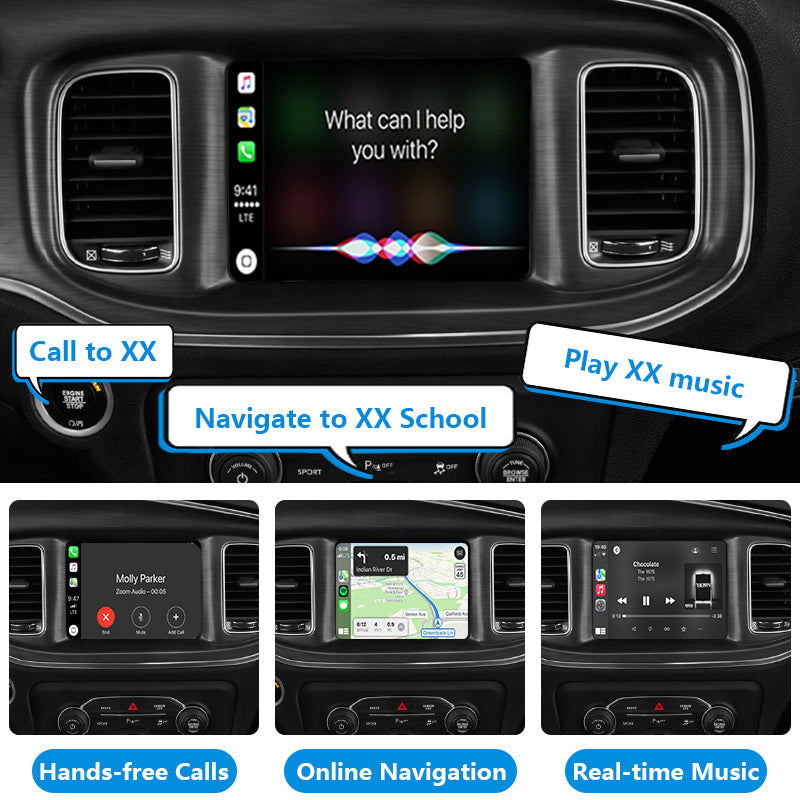 AutoMMI 2015 - 2022 Dodge Challenger Wireless Apple CarPlay Android Auto Decoder Module Interface Kit