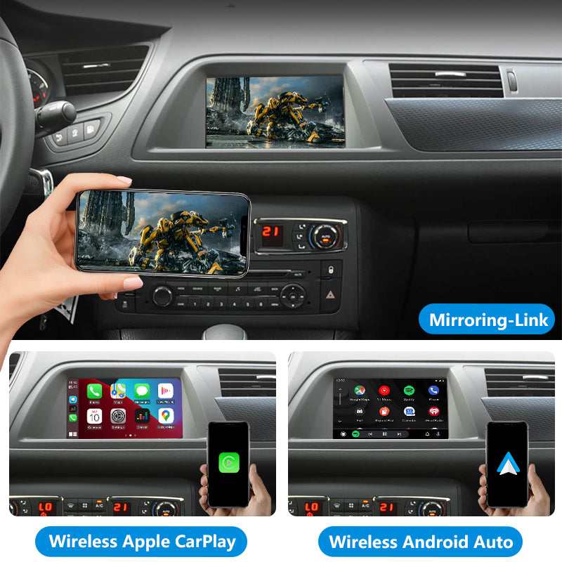 AutoMMI 2014 - 2016 Citroen C3 C4L C-Quatre C5 Wireless Apple CarPlay Android Auto Decoder Module Interface Kit