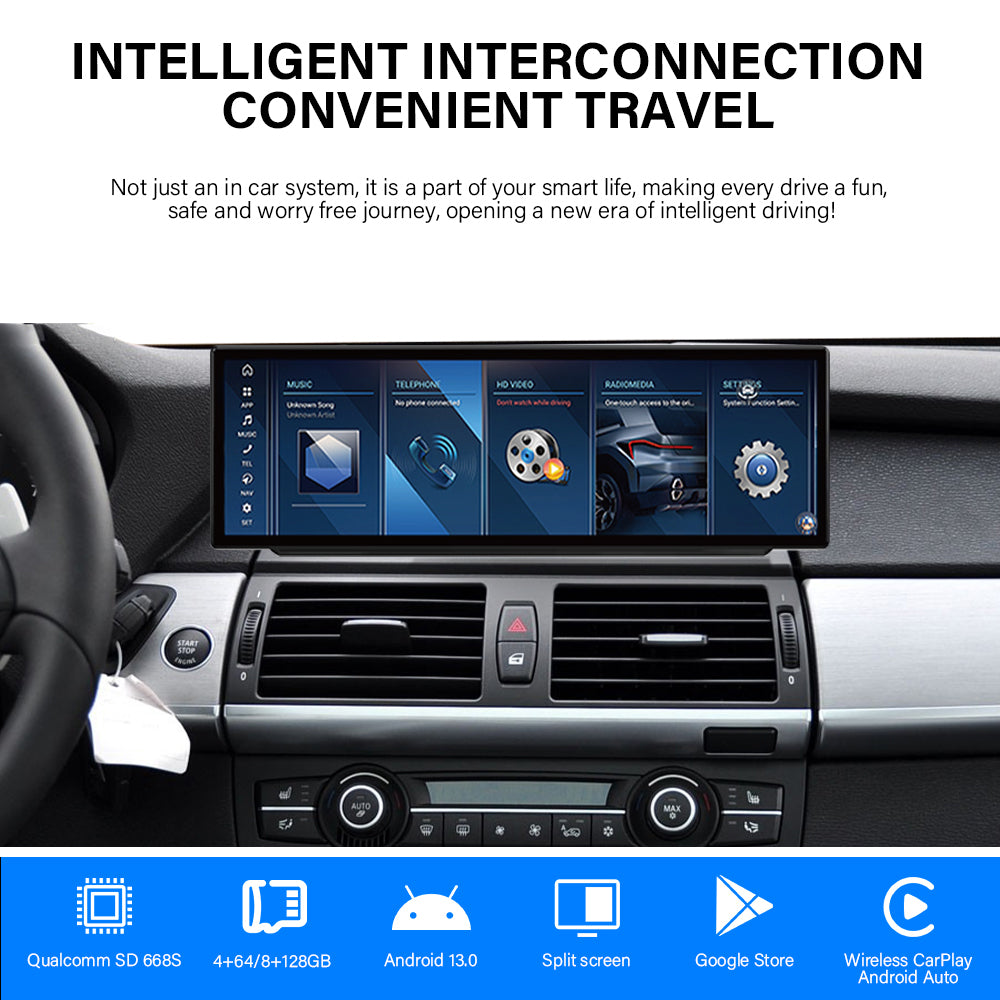 2008-2010 E70 BMW X5 10.25" /12.3"/14.9"Android Car Screen Wireless Apple CarPlay Android Auto Navigation Car DVD Player
