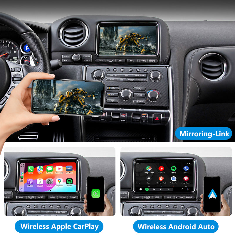 AutoMMI 2008-2015 Nissan GT-R R35 upgrade Wireless Apple CarPlay Android Auto Decoder Module Interface Kit