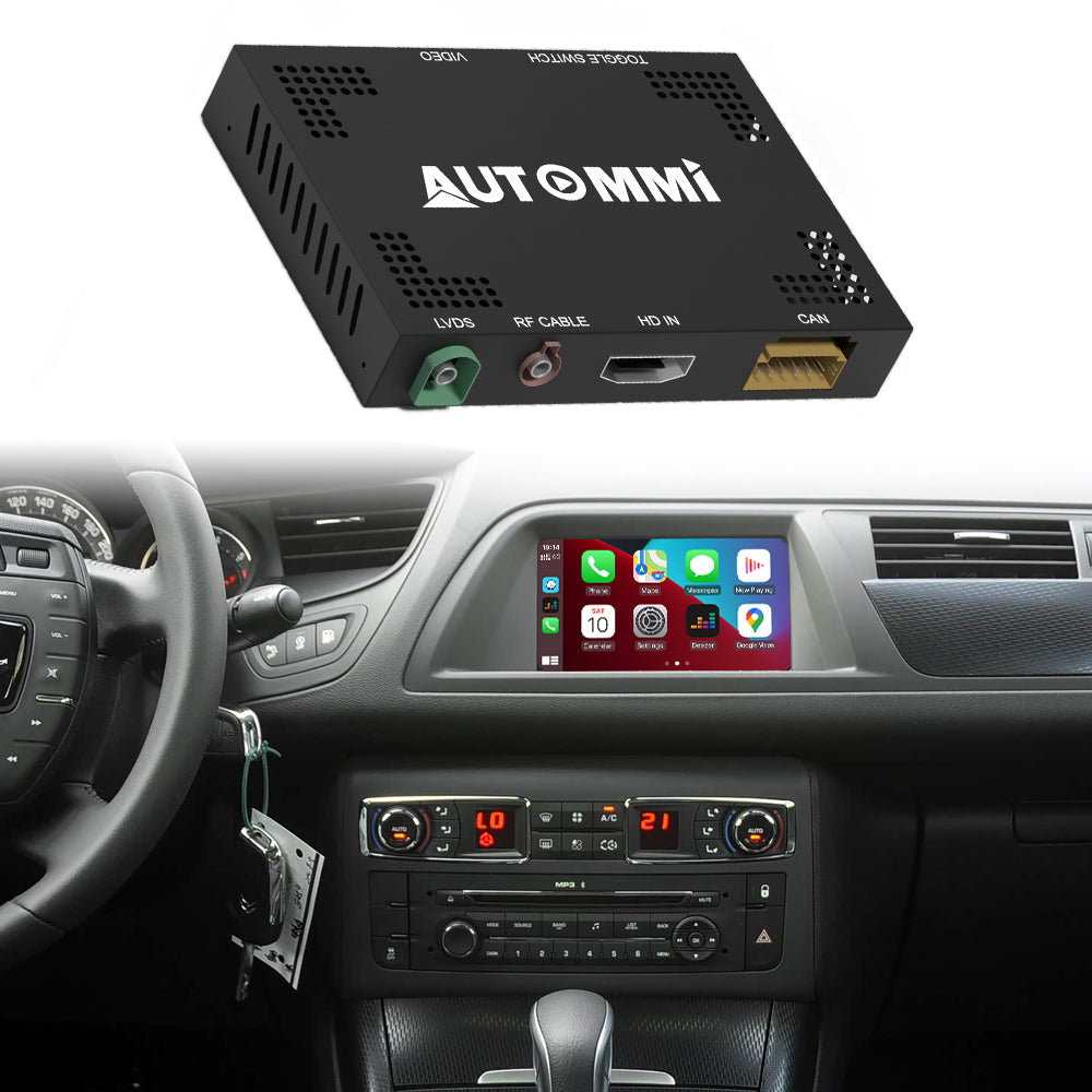 AutoMMI 2014 - 2016 Citroen C3 C4L C-Quatre C5 Wireless Apple CarPlay Android Auto Decoder Module Interface Kit