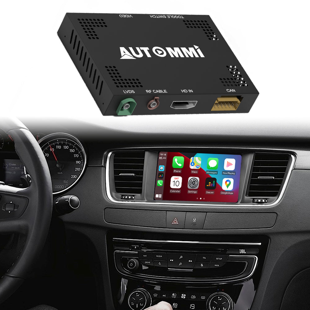 AutoMMI Peugeot 208 2008 308 408 508 DS5LS DS5 DS6 Wireless Apple CarPlay Android Auto Decoder Module Interface Kit