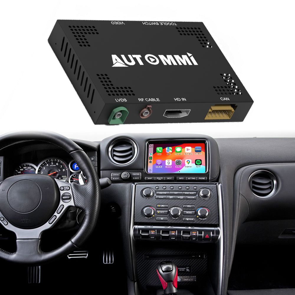 AutoMMI 2008-2015 Nissan GT-R R35 upgrade Wireless Apple CarPlay Android Auto Decoder Module Interface Kit