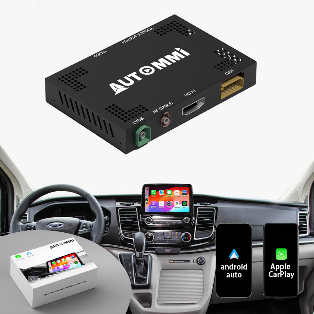 AutoMMI 2017-2019 Ford Explorer Escape Focus SYNC upgrade Wireless Apple CarPlay Android Auto Decoder Module Interface Kit