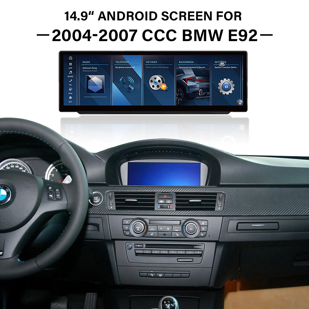 2006–2013 E92 3 series 10.25"/12.3"/14.9"Android Car Screen Wireless Apple CarPlay Android Auto Navigation Car DVD Player for BMW NBT CIC EVO CCC System