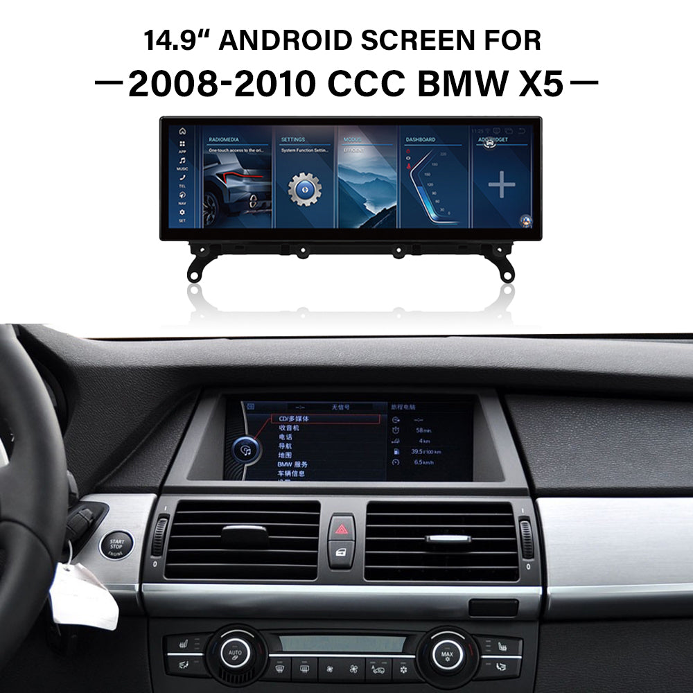 2008-2010 E70 BMW X5 10.25" /12.3"/14.9"Android Car Screen Wireless Apple CarPlay Android Auto Navigation Car DVD Player