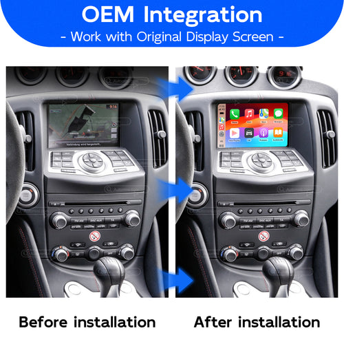 AutoMMI 2009-2020 Nissan 370Z/350Z upgrade Wireless Apple CarPlay Android Auto Decoder Module Interface Kit