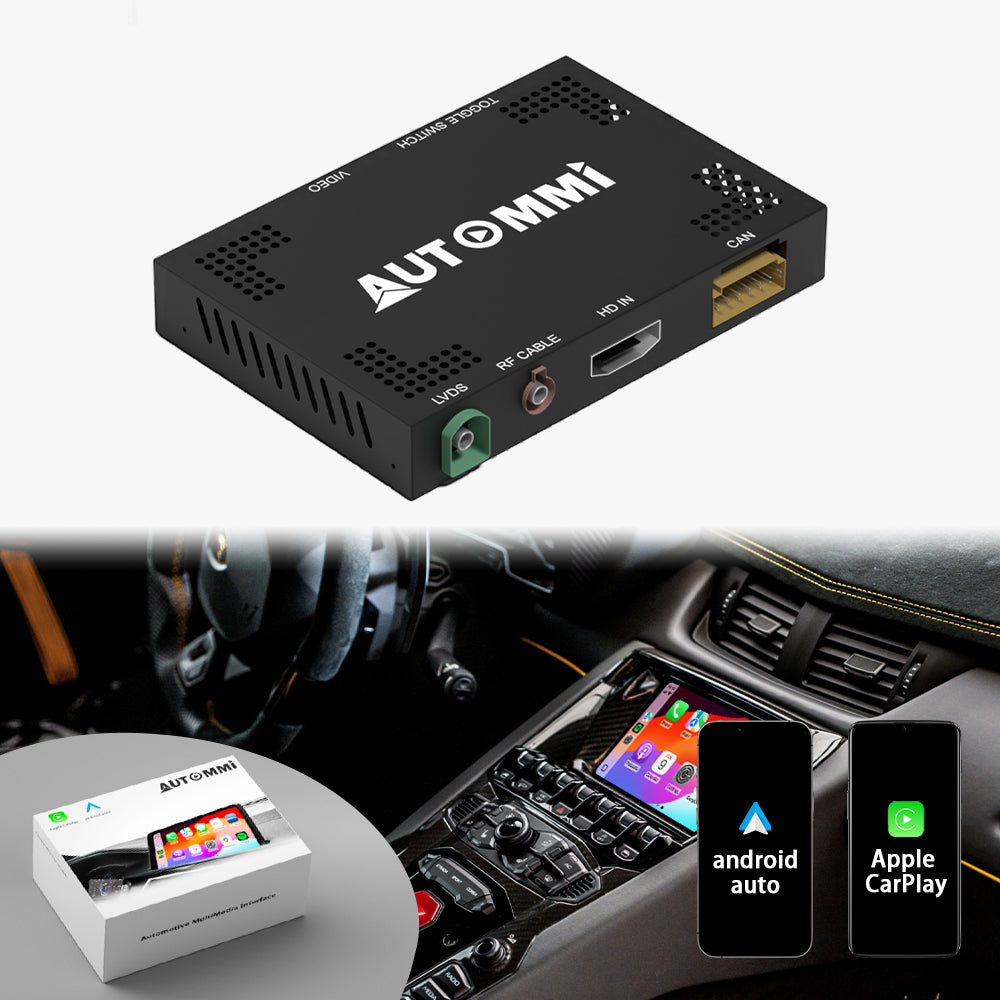 AutoMMI 2012-2018 Lamborghini Aventador MMI3G Wireless Apple CarPlay Android Auto Decoder Module Interface Kit