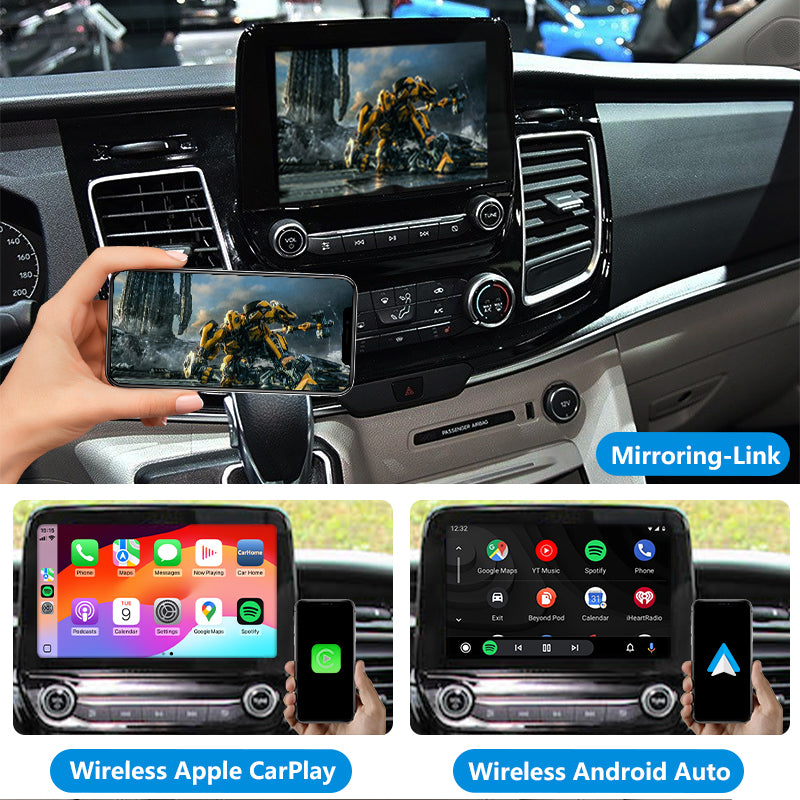 AutoMMI 2017-2019 Ford Explorer/ Escape/Focus SYNC 3 upgrade Wireless Apple CarPlay Android Auto Decoder Module Interface Kit